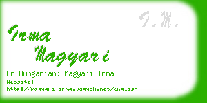 irma magyari business card